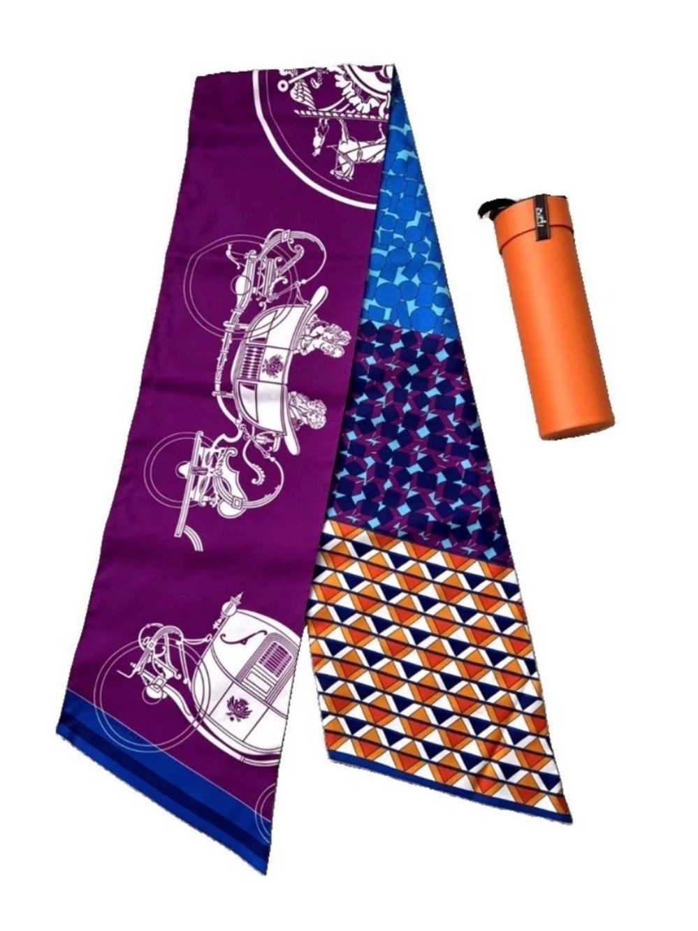 Hermes Ex-Libris en Cravates Maxi Twilly Scarf in Box